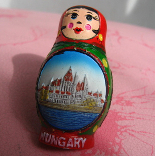 *匈牙利特色木娃*树脂旅游纪念冰箱贴收藏 礼品