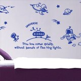 浪漫小屋 墙贴 韩国 手绘 diy 环保 防水【3487】太空漫步