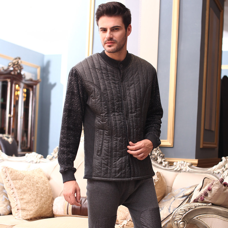 满堂红中老年加厚加绒<em>外穿</em>保暖套装居家服保暖