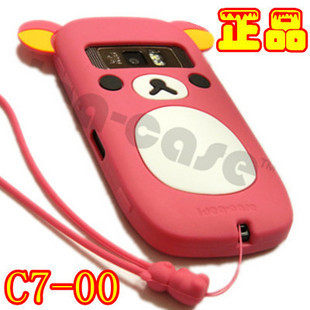 2件包邮！诺基亚<span class=H>C7</span> <span class=H>C7</span>-00 手机套 轻松熊 保护套 硅胶套 送膜