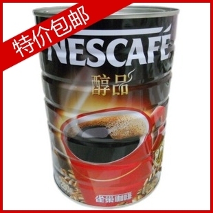 冲双冠新货 雀巢咖啡速溶咖啡 醇品500g无糖黑纯咖啡超市版有量勺