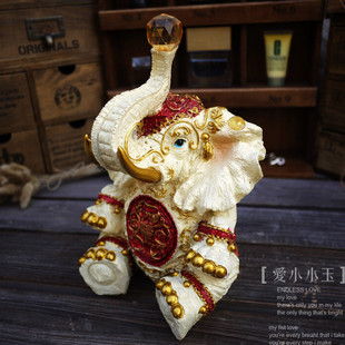 白象王-无暇宝钻东南亚工艺品家居饰品结婚礼物时尚创意摆件