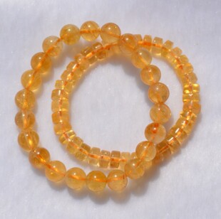  天然黄水晶车轮/圆珠手链【超值特价区】聚财/调理身体/批发/男女