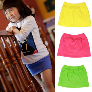  潮单品春夏款女童 糖果色百搭半身裙迷你超短裙儿童宝宝短裙
