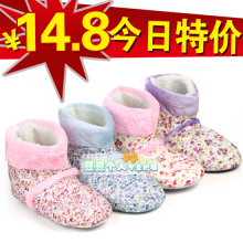 2012韩版新款 小碎花女士棉鞋子保暖靴 雪地靴厚底短靴保暖棉靴子