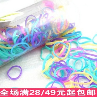  七彩发圈 批发橡皮发圈 发饰 糖果发圈 美发专用 儿童头饰