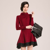 2011年冬装新款 收腰 修身 <em>毛呢背心裙</em>/连衣裙