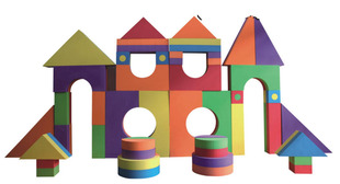 儿童教玩具早教幼儿园亲子园，软体拼搭积木eva特大型彩色积木