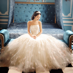 [Millennium bride] 2012 new style thick and disorderly Korean Korean bride wedding dress belly band Royal lace wedding dress