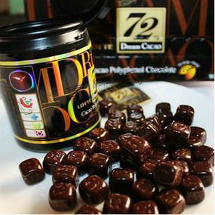  韩国食品LOTTE 乐天72%梦可可纯黑巧克力豆96g(味苦)不限购