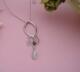 纯银项链 彩贝流苏 买坠子送项链