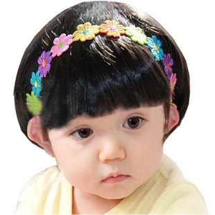  新款韩国宝宝发饰发圈发箍发卡发带可爱女婴儿童拍照梅花头饰