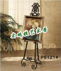 Мольберт 欧式铁艺油画架落地展示架支架相框架子照片托架婚庆画架特价 Yonoky
