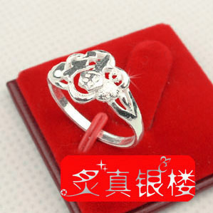 正品 结婚季999纯银戒指【福】女士尾戒复古 千足银首饰 手工开口可调节 正品 结婚季999纯银戒指【福】女士尾戒复古 千足银首饰 手工开口可调节
