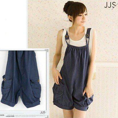 年中促 2012新品 女装 夏季韩版热卖 M615 铜扣仿牛仔淑女背带裤