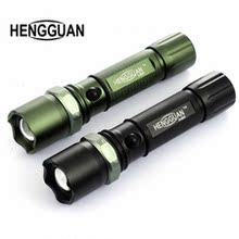 正品HENGGUAN H825 强光手电筒充电 Q5 LED手电  调焦 变焦 远射