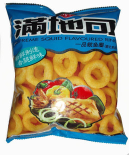  【东北特产】满地可一品鱿鱼圈 休闲食品 45克包装快递8元不限重