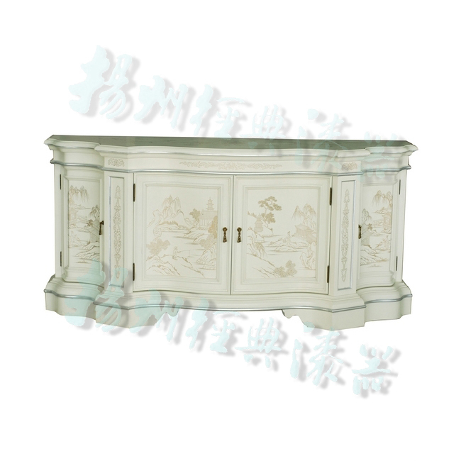 Yangzhou Lacquerware furniture Coloured drawing Outline in gold landscape Sideboard Corner cabinet Curio European style manual Solid wood furniturein the Residential furniture , Cabinet , Sideboard category - from Buy2taobao.com to provide professional Taobao agent buy service
