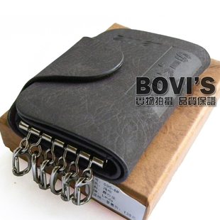  爆款正品 韩国 钥匙包 男式 女士多功能钥匙包 磨砂 牛皮 礼盒装