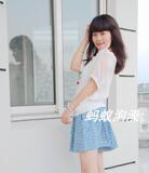 韩版2011热卖新品夏装显瘦潮细节粉蝴蝶结牛仔布短裤裙 自留款！