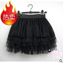 2011新品裙子夏装半身裙短裙女夏韩版蕾丝裙纱裙蓬蓬裙蛋糕裙中裙
