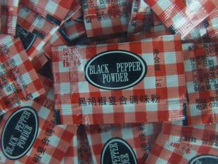  福霖黑胡椒调味包/胡椒粉1克*1000/袋小包调料烧烤奥尔良沙拉酱