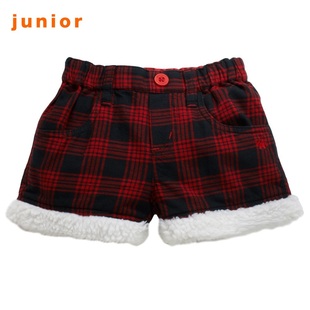 2012 new recommended Giordano shorts girls polar fleece Plaid cargo shorts 03401508