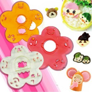  木晖神奇大变脸2便当表情造型器 美食DIY饭团寿司模具套装3件套