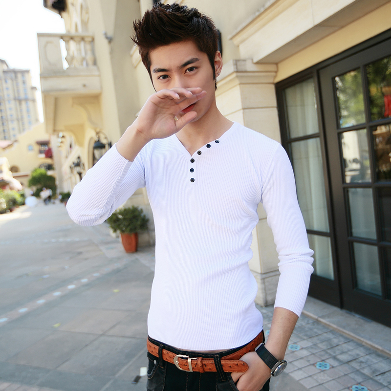 英伦风长袖薄款毛衣...