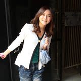 D1馆 2010秋装新款韩国女装 个性荷叶边甜美淑女V领针织衫开衫