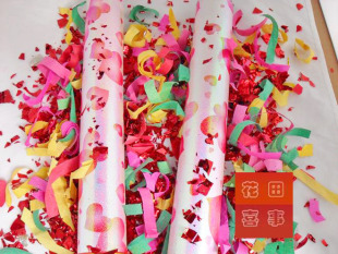  特价婚庆用品批发礼花礼炮/结婚礼花筒/礼炮/浪漫礼花彩带亮片