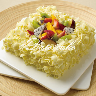  壹点壹客 深圳生日蛋糕 果篮 新鲜水果乳脂奶油百利甜酒 定制配送