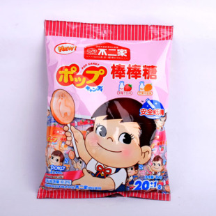  不二家牛奶棒棒糖 芒果味+草莓牛奶味 20支 116(150)克