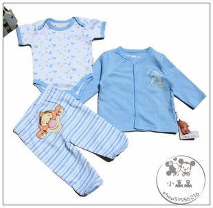 原单<em>宝宝</em>纯棉长袖<em>开衫体恤</em>短袖哈衣跳跳虎PP