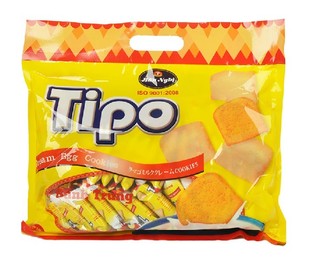  零利润进口零食品 正宗Tipo越南面包干 巧克力鸡蛋牛奶味饼干300g