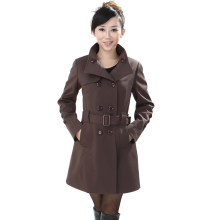 韩版时尚双排扣修身显瘦风衣外套 2011冬装新款女装