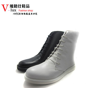  流行时尚男士必备超酷靴子男士英伦韩版马靴牛仔靴男式时尚短筒靴