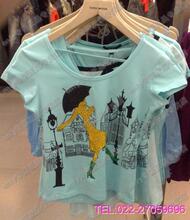 专柜正品Vero Moda 2012特价夏款绿色雨伞短袖修身T恤9201039