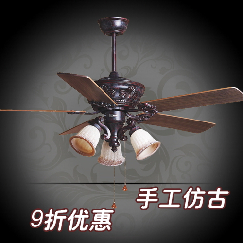 European style Mediterranean Sea Fan lights With three light fan/Upscale style/classic To fake something antique Ceiling fan lamp /52-YJ002in the Electrical life , Ceiling fan category - from Buy2taobao.com to provide professional Taobao agent buy service