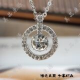 施华洛世奇专柜正品LAVENDER银圈单钻水晶项链1039065现货