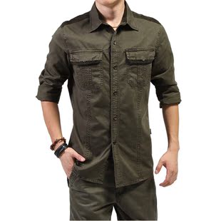  新款 JEEP falow 正品男士 休闲 时尚拼接 长袖衬衫 3203P