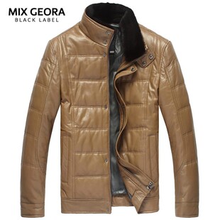  MixGeora绵羊皮羽绒服男真皮羽绒皮衣 男士海宁真皮皮衣 男式外套
