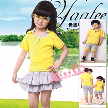 12儿童校服幼儿园园服中小学生班服学院派夏装短袖裤裙演出服定制