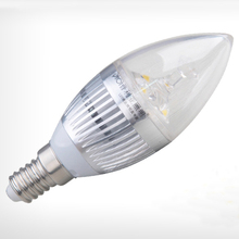 淘金币 普利亚 大功率3w led节能灯泡e14小螺口4w led蜡烛尖泡水