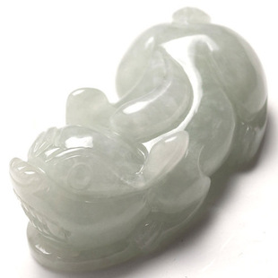  泰合 独家新翡翠貔貅吊坠男女天然A货开光招财玉貔貅润水绿