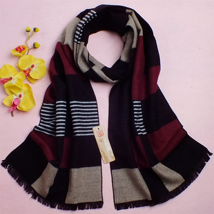  正品秋冬新款故事拉绒真丝围巾上海加厚潮男士长专柜桑蚕丝巾