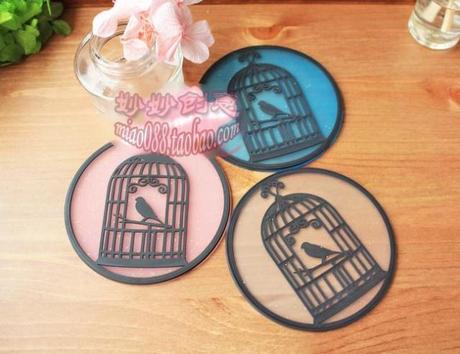 外贸创意 蕾丝花边 星巴克 公主 英文 杯垫 隔热