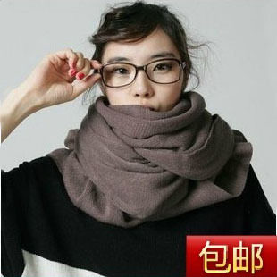 5折 包邮 韩版 羊绒 <span class=H>围巾</span> 围脖 韩国 秋冬 女 保暖 超长披肩两用
