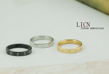 Nuevos números romanos anillo de Tiffany plata de ley 925 anillos de los hombres anillos Anillo Nanjie Corea