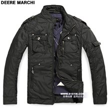 【5151m】DEERE MARCHI 英伦时尚加厚立领休闲棉衣外套 YL603黑